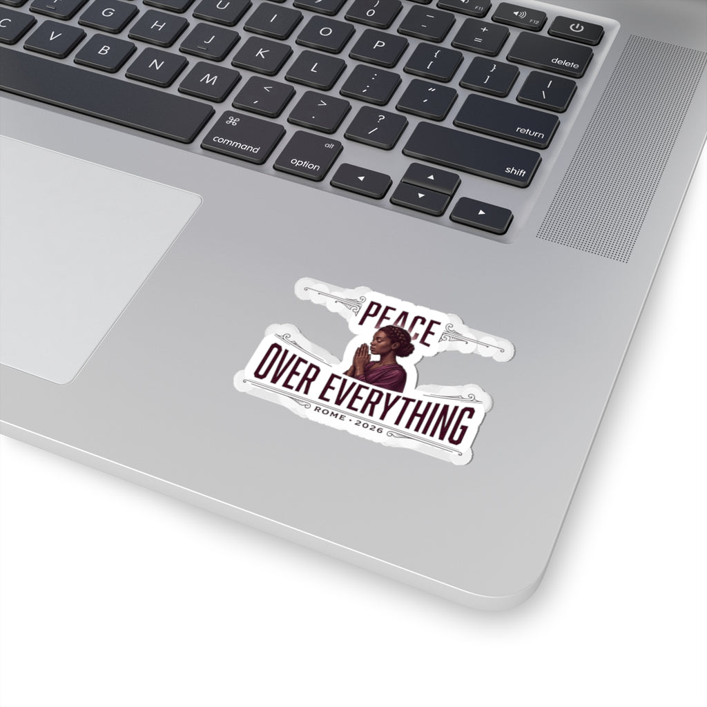 Peace Over Everything Kiss-Cut Stickers | Team Leo, Vatican-inspired Symbolism