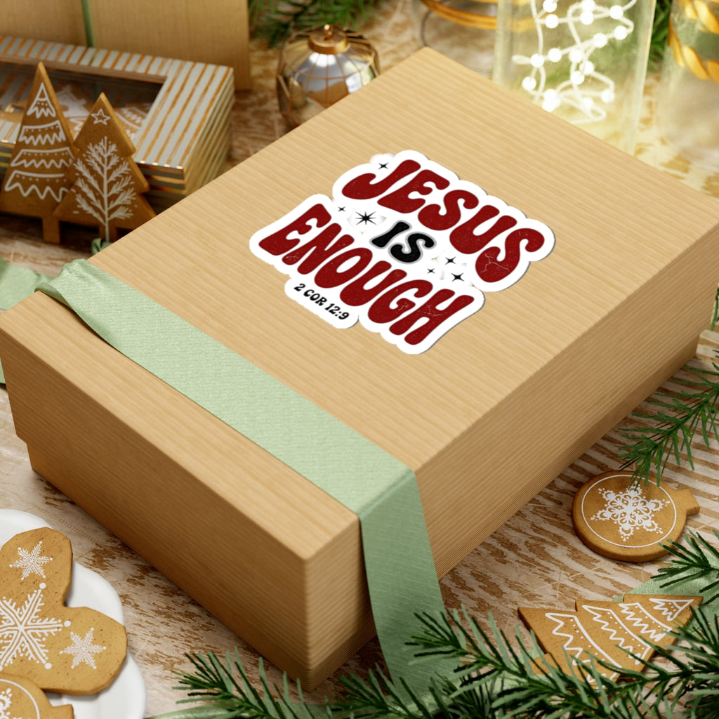 Jesus Is Enough Sticker | Christian Streetwear, Groovy Typography