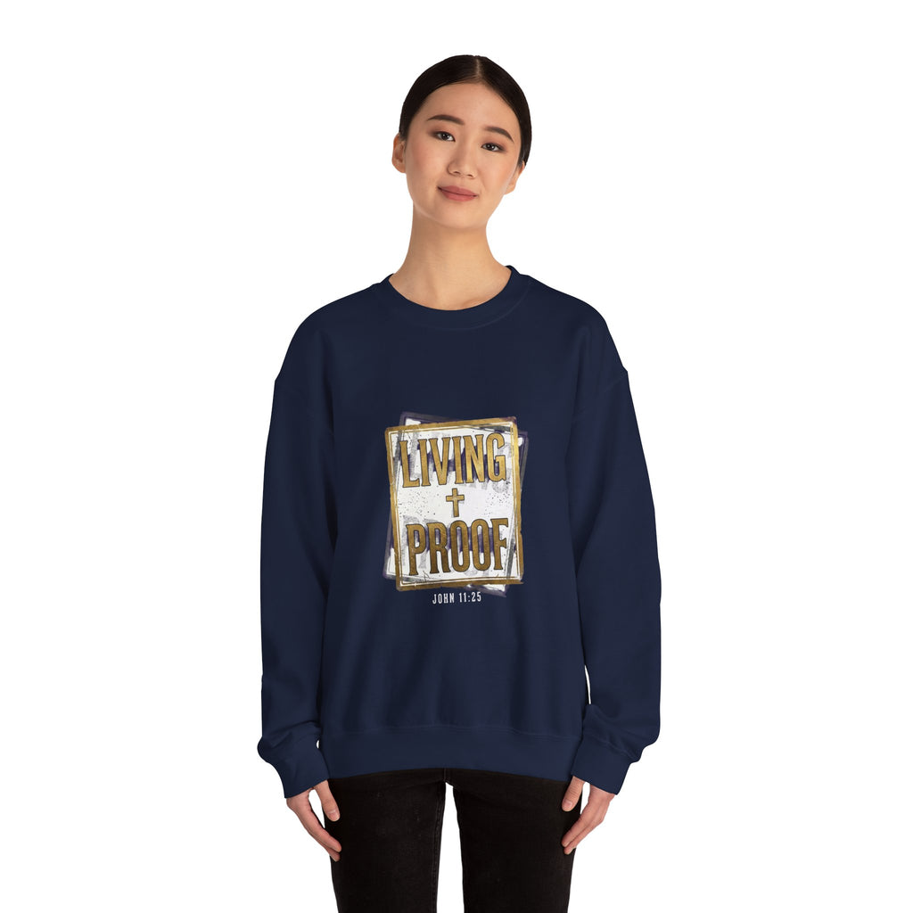 Living Proof Crest Sweatshirt | Christian Streetwear, Vintage Wash