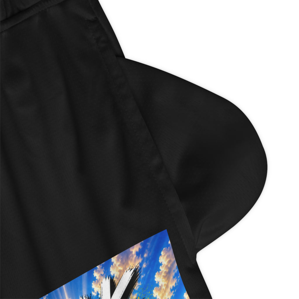 Walk By Faith Basketball Shorts – Inspirational Faith Graphic