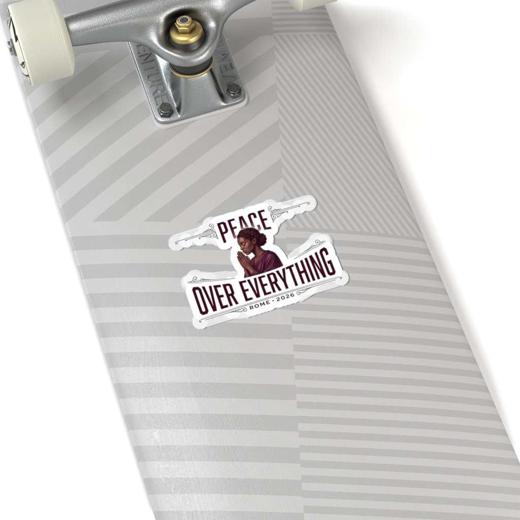 Peace Over Everything Kiss-Cut Stickers | Team Leo, Vatican-inspired Symbolism