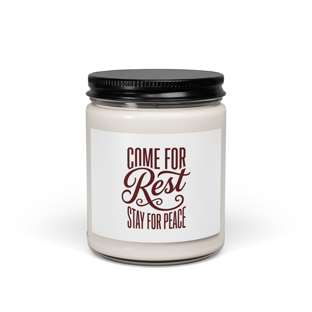 Come For Rest Stay For Peace Candle | Pope-Statement, Quiet Power Soy
