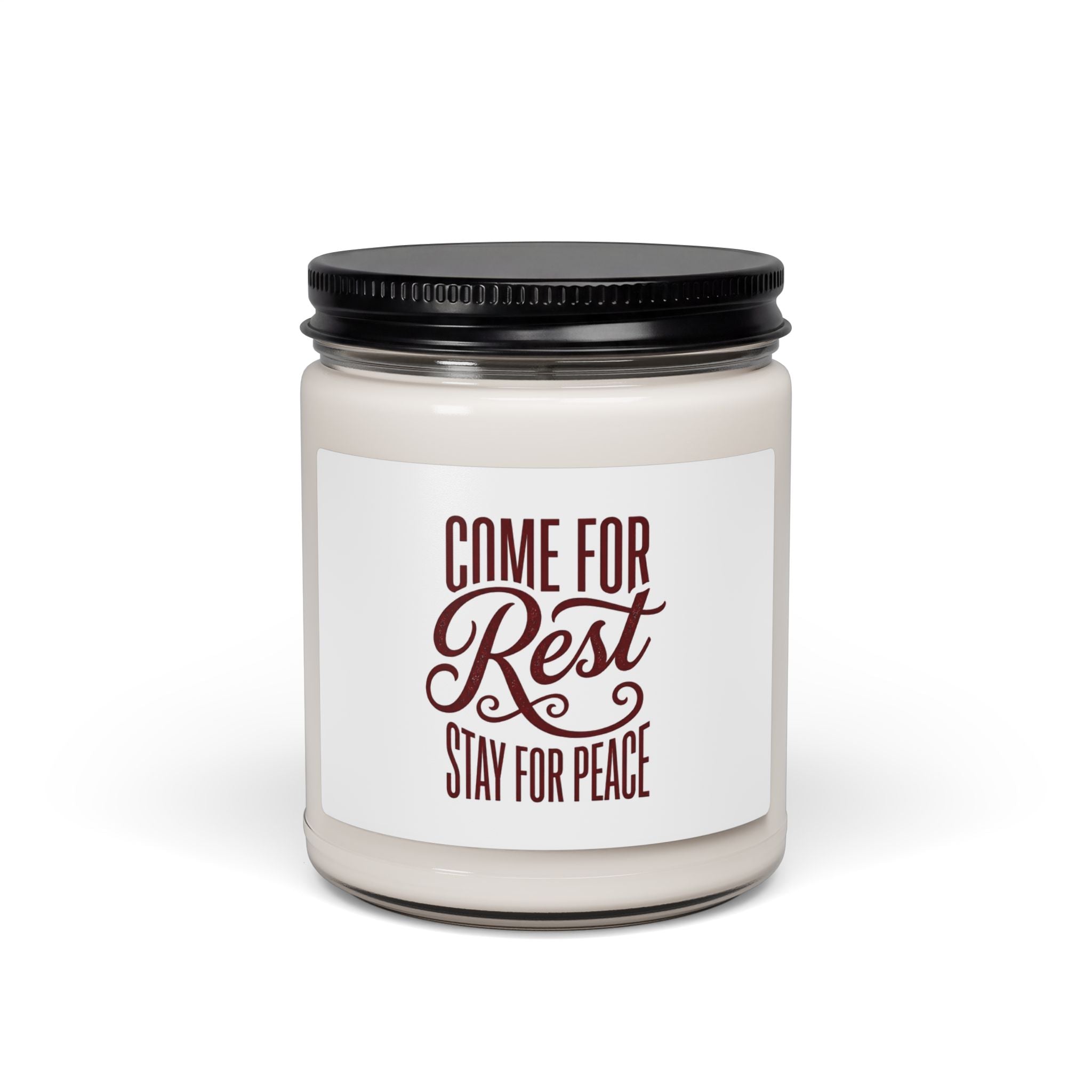 Come For Rest Stay For Peace Candle | Pope-Statement, Quiet Power Soy