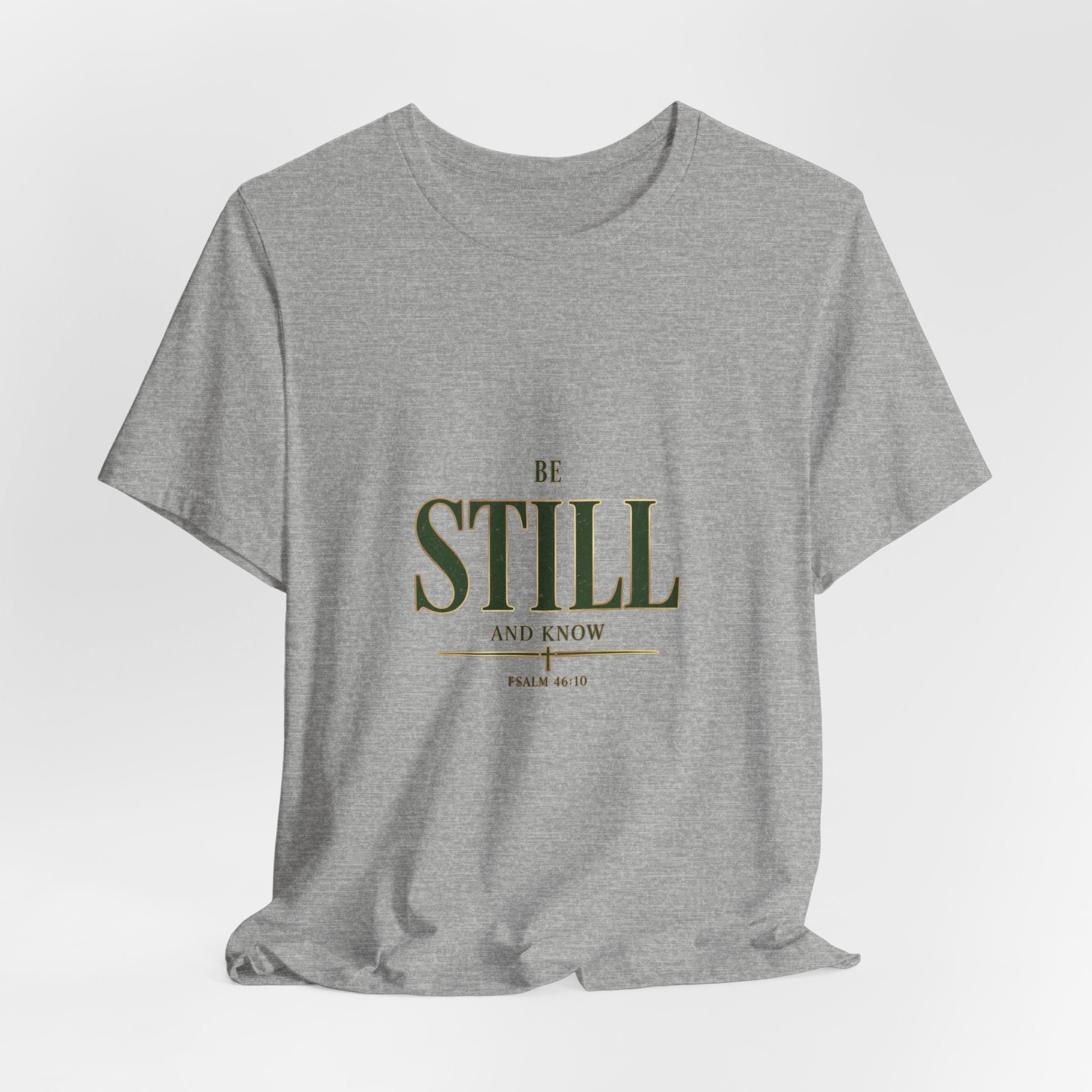 Be Still and Know Tee | Christian Streetwear, Groovy Serif Scripture Shirt